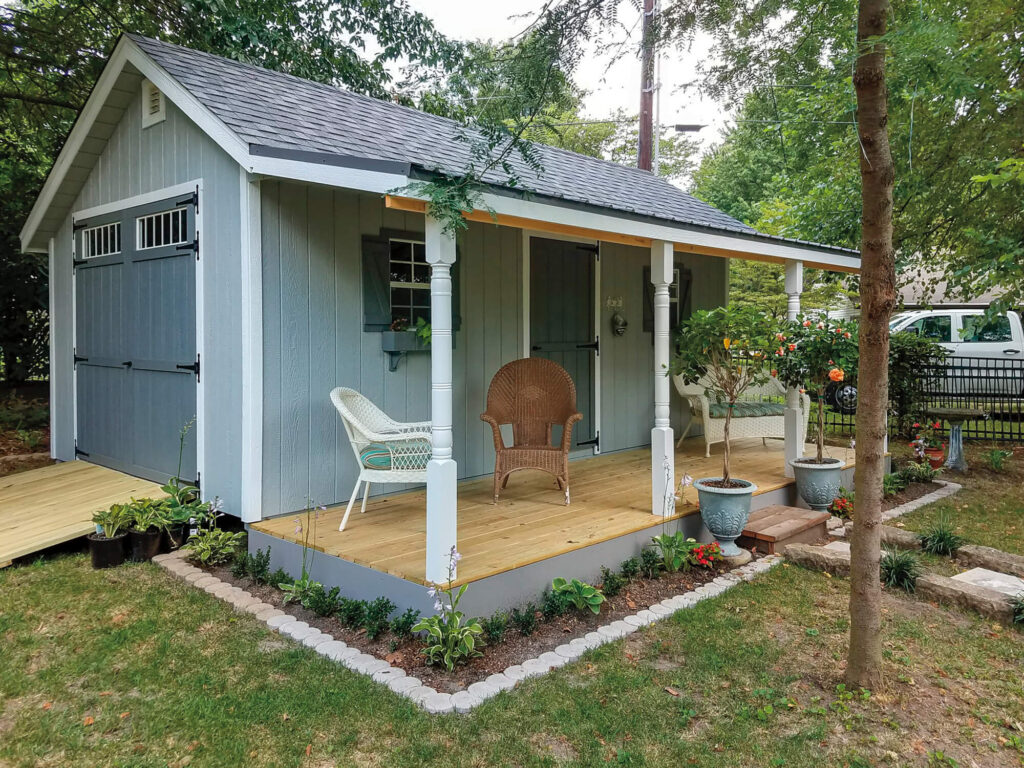Miller shed with porch
